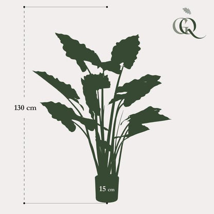Colocasia Pink China - Olifantsoor - Kunstplant - ↨130 cm