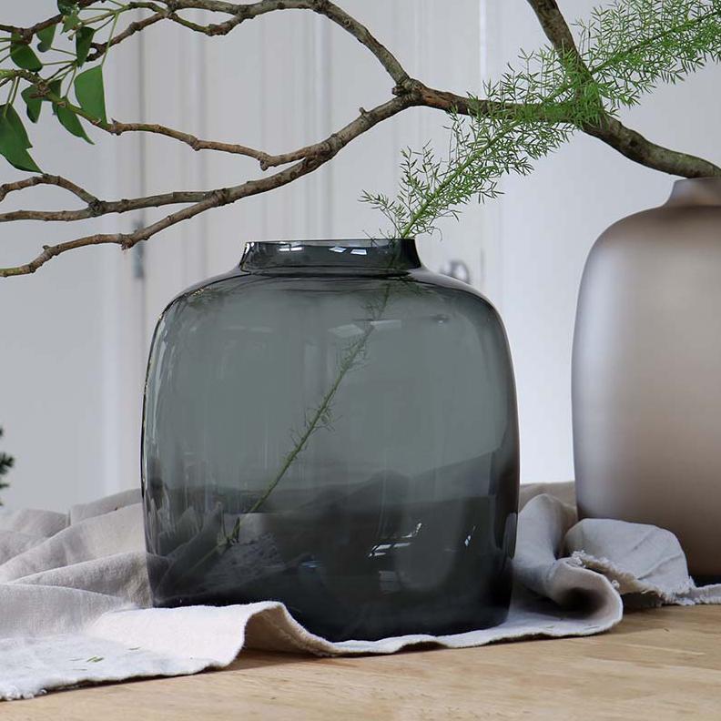 Vase The World - Bartica - Grijs - ↨25cm - Ø25cm